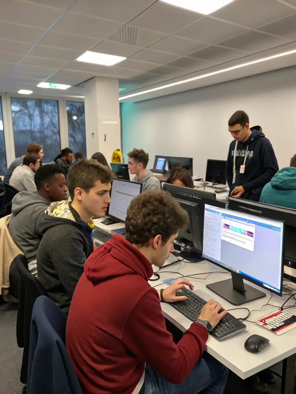 An image of GONEXTFAST members participating in a digital skills workshop, highlighting the organization's focus on education and empowerment.